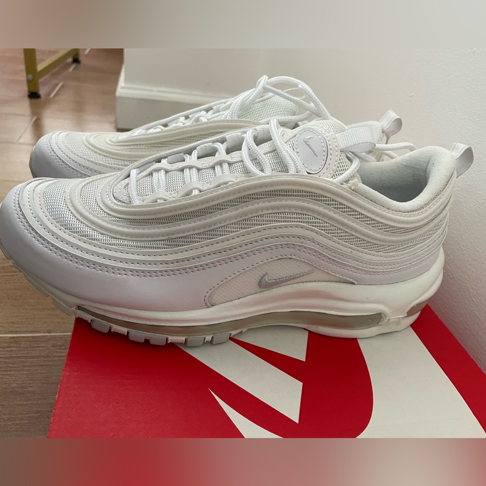Brand New Nike Women’s Air Max 97 White/White Pure Platinum Size 8.5